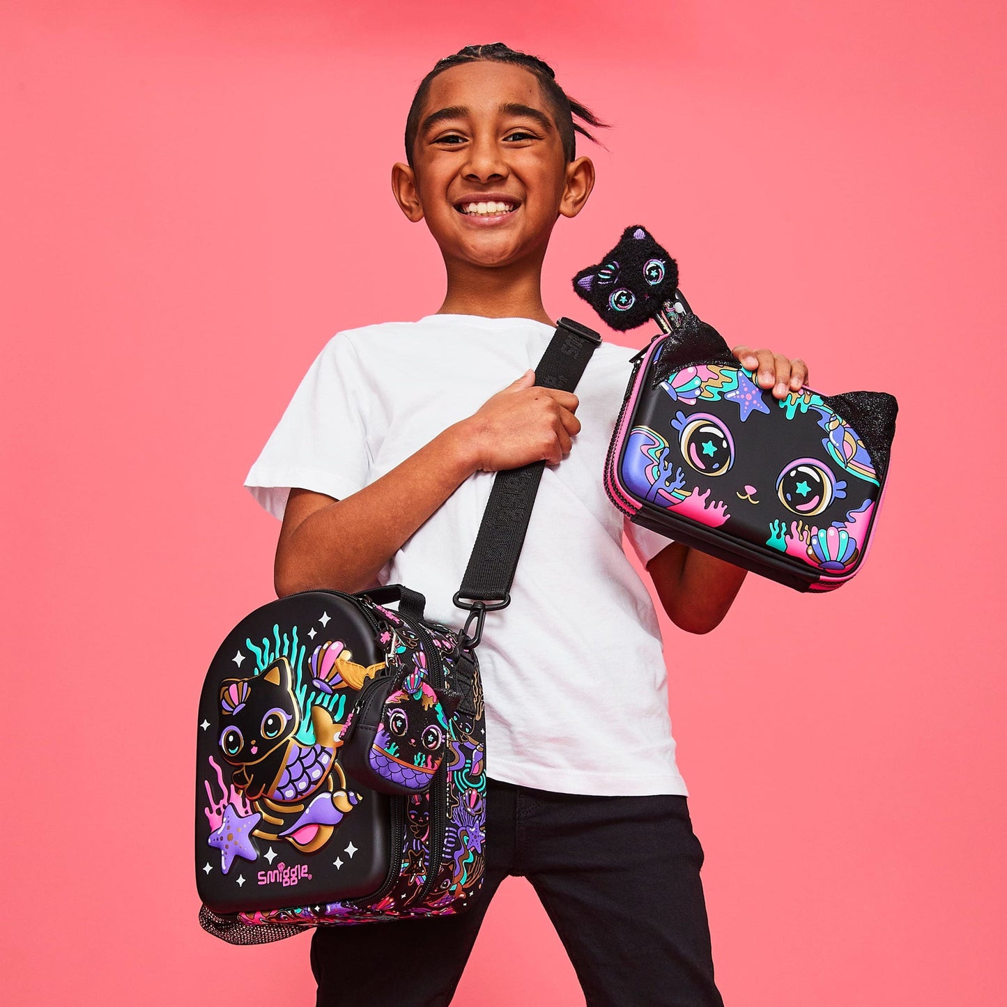 Smiggle - Hey There Shoulder Hardtop Curve Lunch Bag
