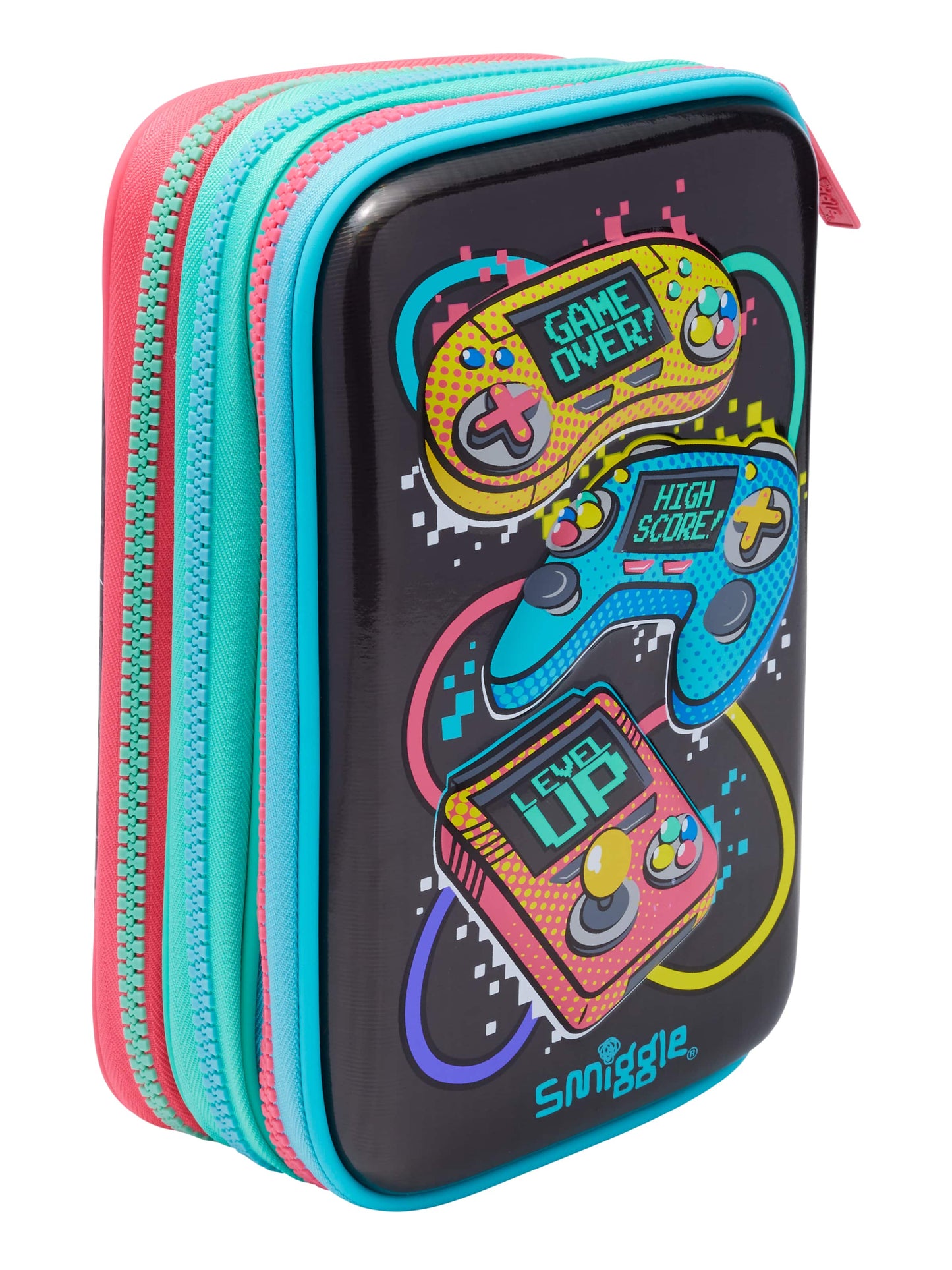 Smiggle - Dynamic 3 Gözlü Hardtop Kalem Kutusu