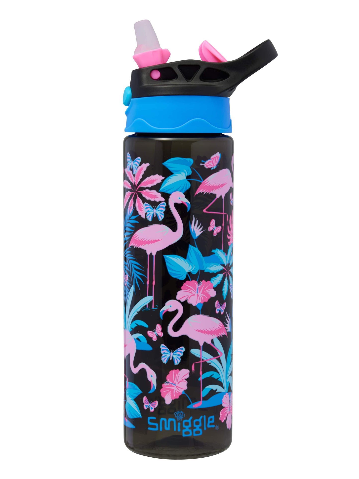 Smiggle - All Stars 650 ML Water Bottle with Straw