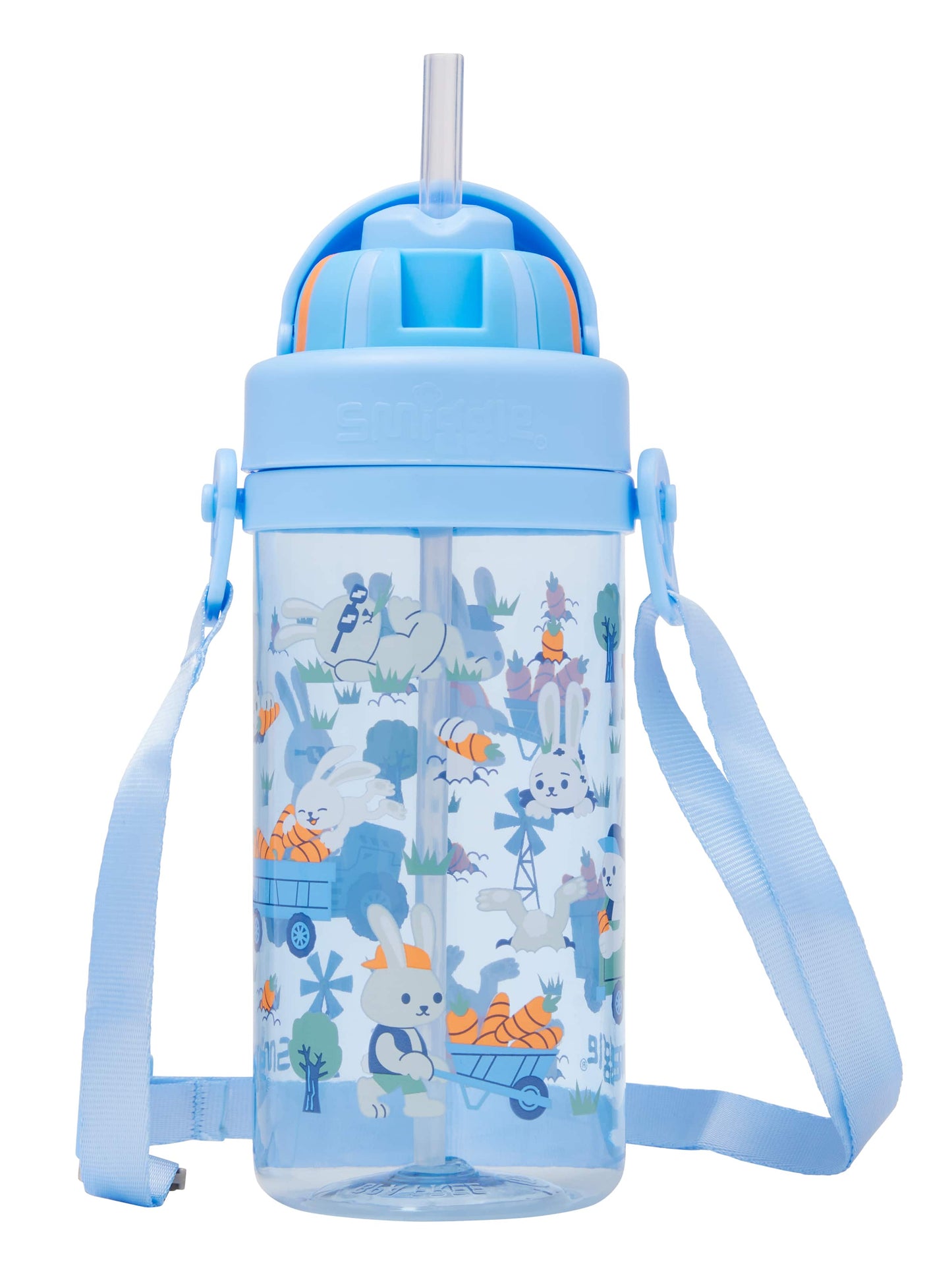 Smiggle - Out & About 400ml Hanging Water Bottle with Straw