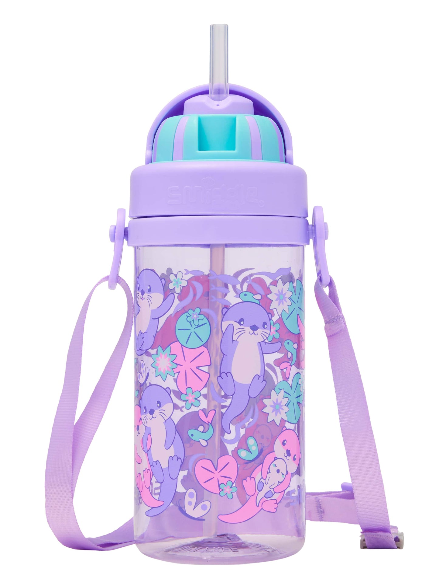 Smiggle - Out & About 400ml Hanging Water Bottle with Straw