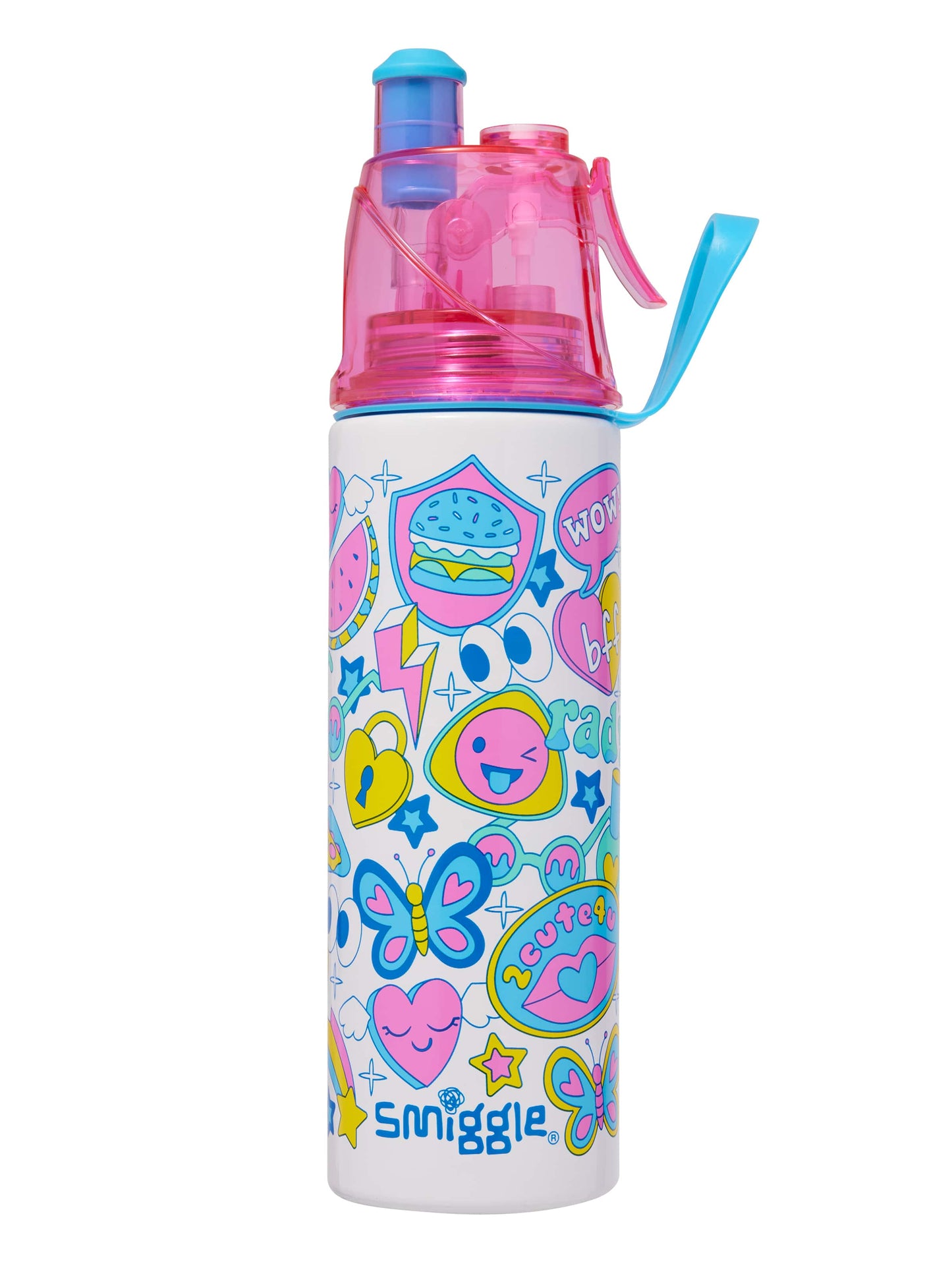 Smiggle - Energize Water Spray Stainless Steel 500ml Water Bottle