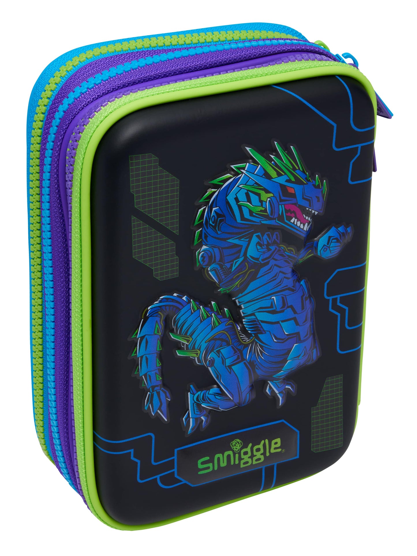 Smiggle - Spectacular 3-Compartment Hardtop Pencil Case