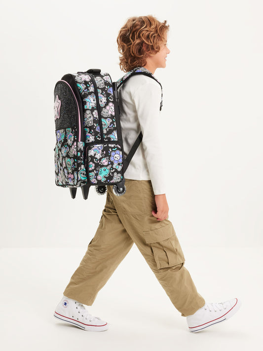 Smiggle - Trailblazer Light-Up Wheeled Trolley Bag