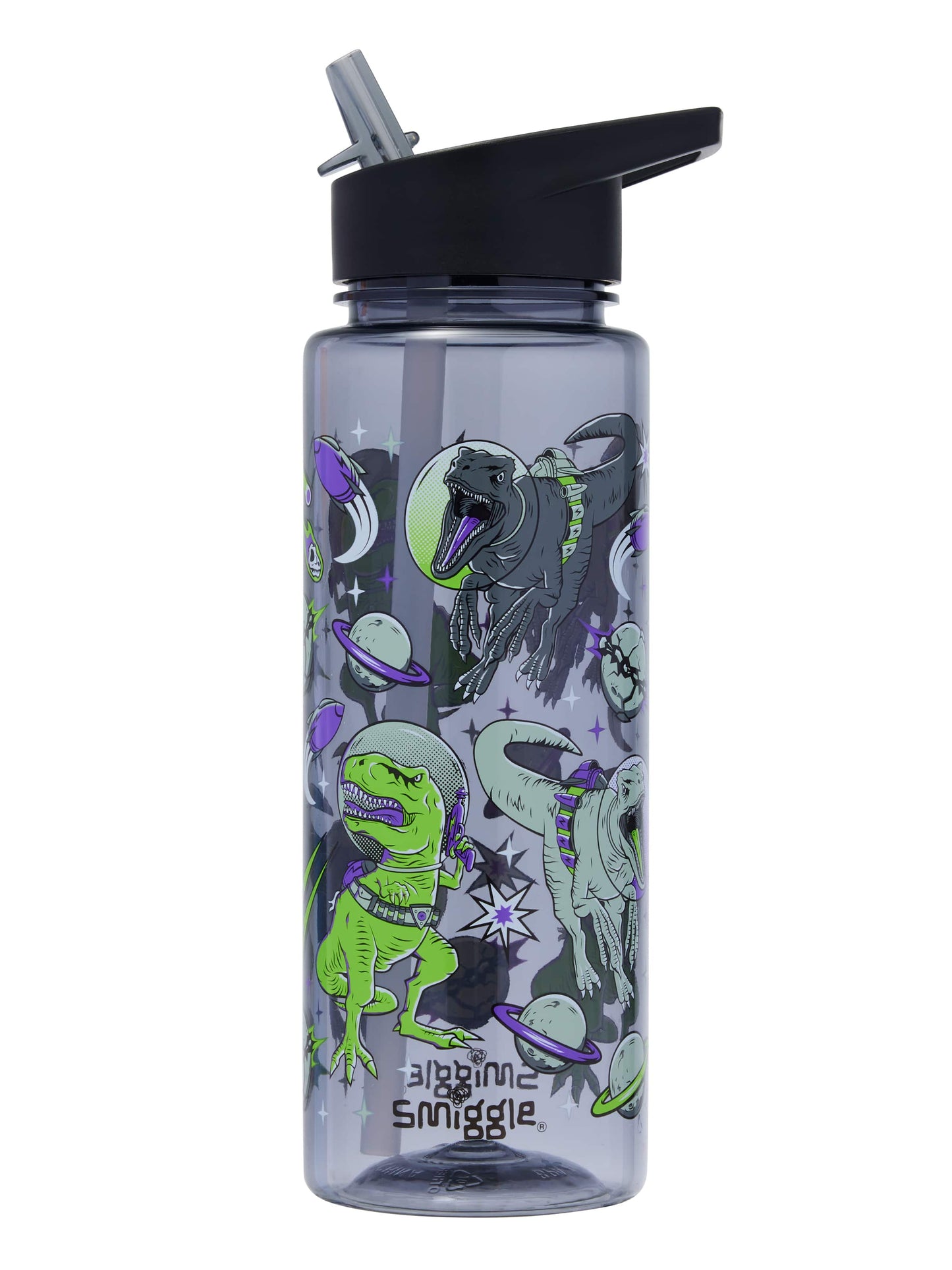 Smiggle - Elements 740 ML Water Bottle with Straw