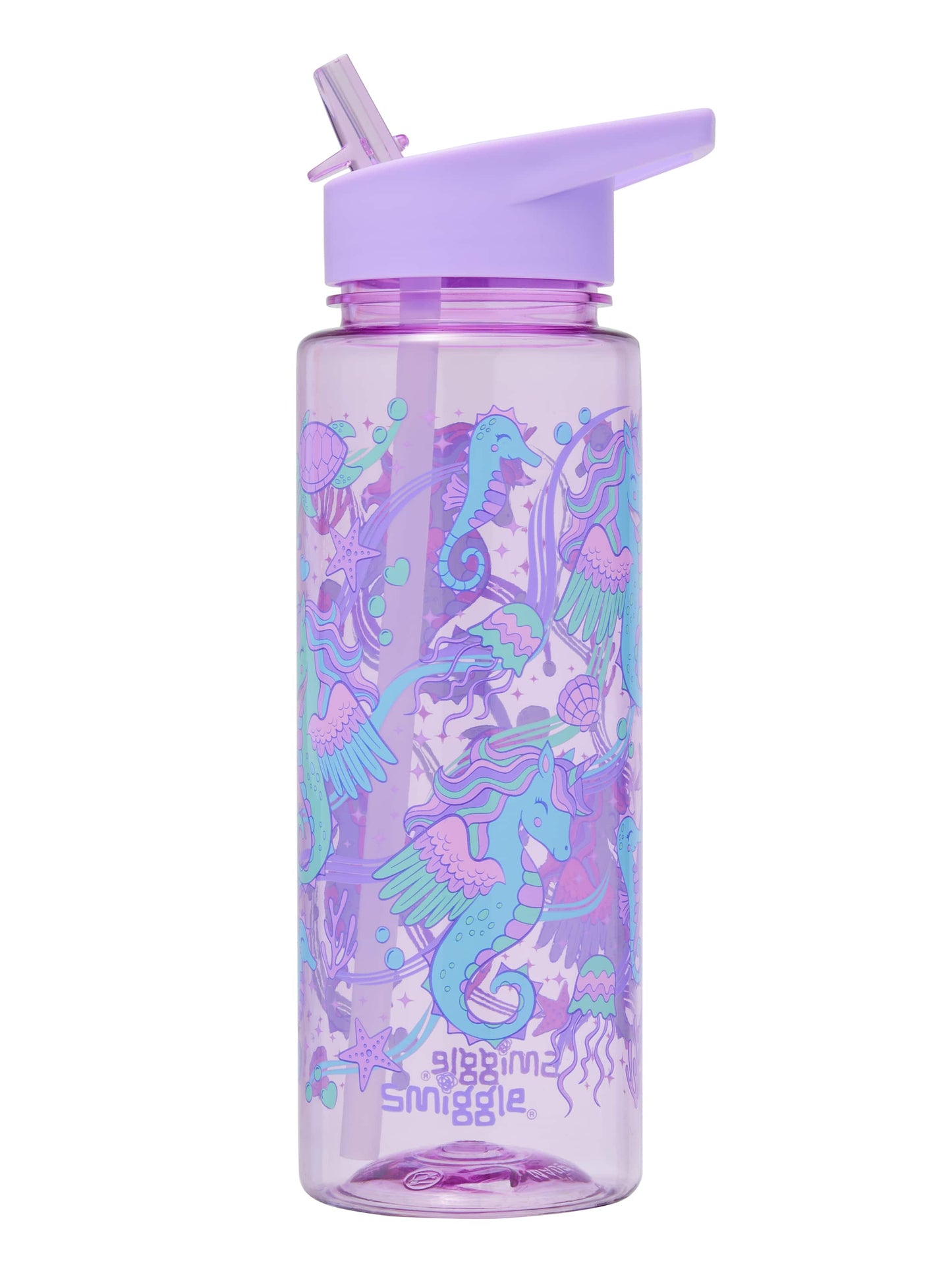 Smiggle - Elements 740 ML Water Bottle with Straw