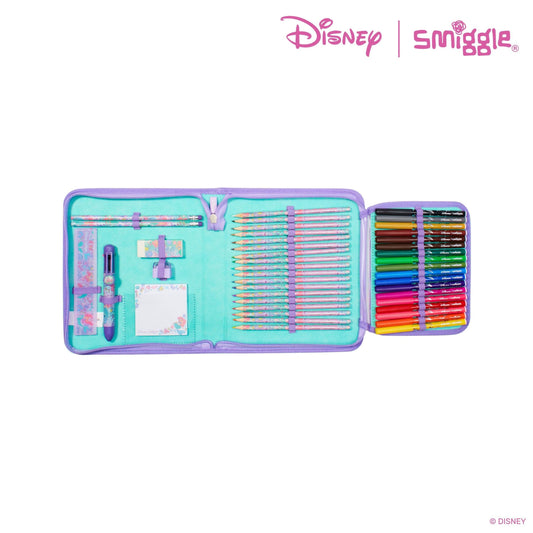 Smiggle - Disney Princess Pencil Case and Paints Stationery Set Kit