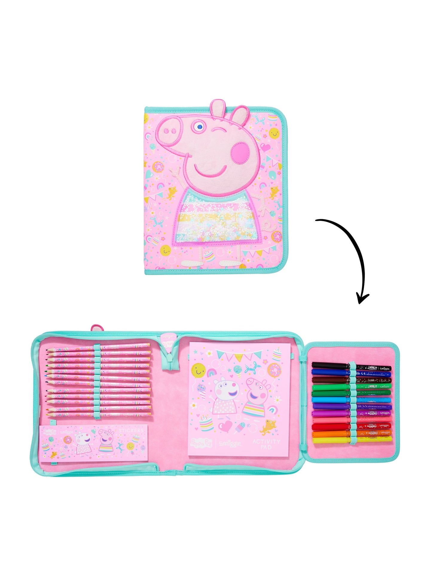 Smiggle - Peppa Pig Kırtasiye Seti ve Kalem Kutusu
