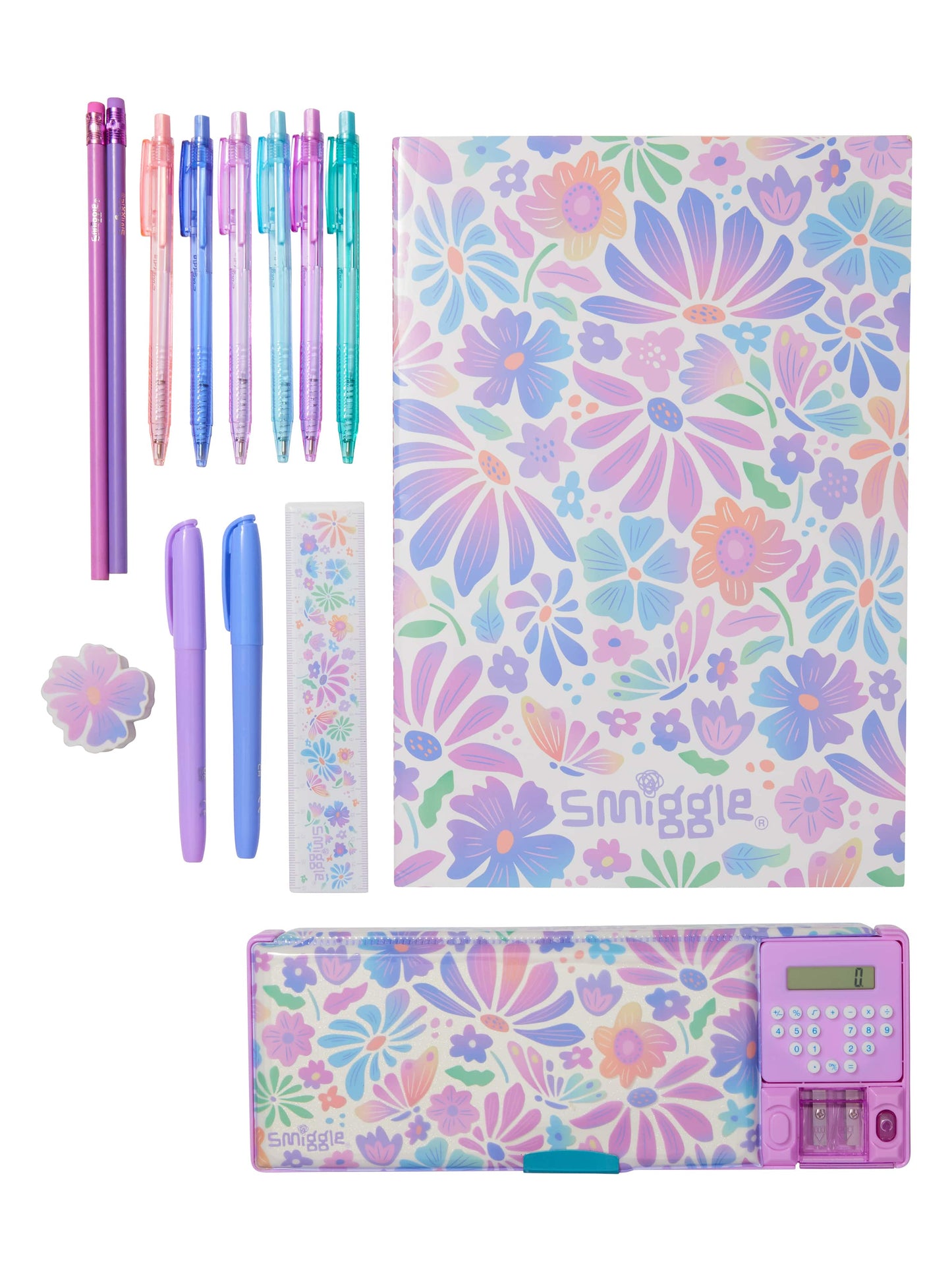 Smiggle - Wonderland Stationery Set and Automatic Pencil Case