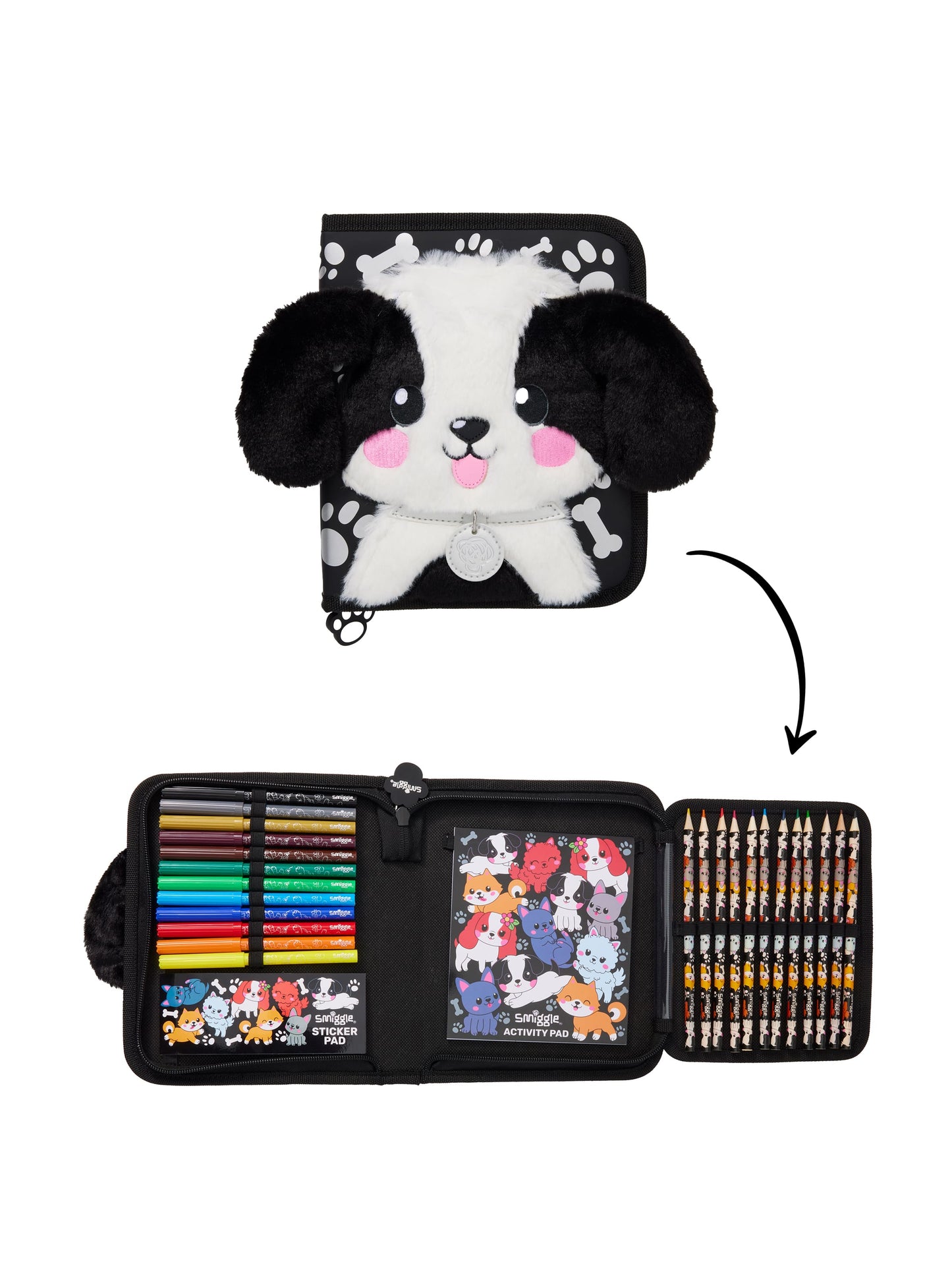 Smiggle - Fluffy Stationery Set and Pencil Case