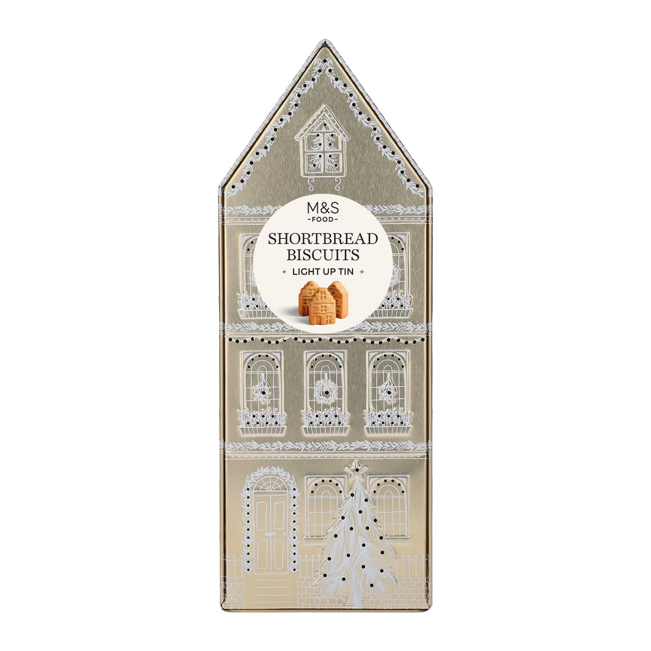 M&S Food Illuminated Gold Hazelnut Cookie House