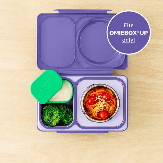 Omiebox - UP Bento Box Inner Divider Containers, Set of 2, Purple/Green
