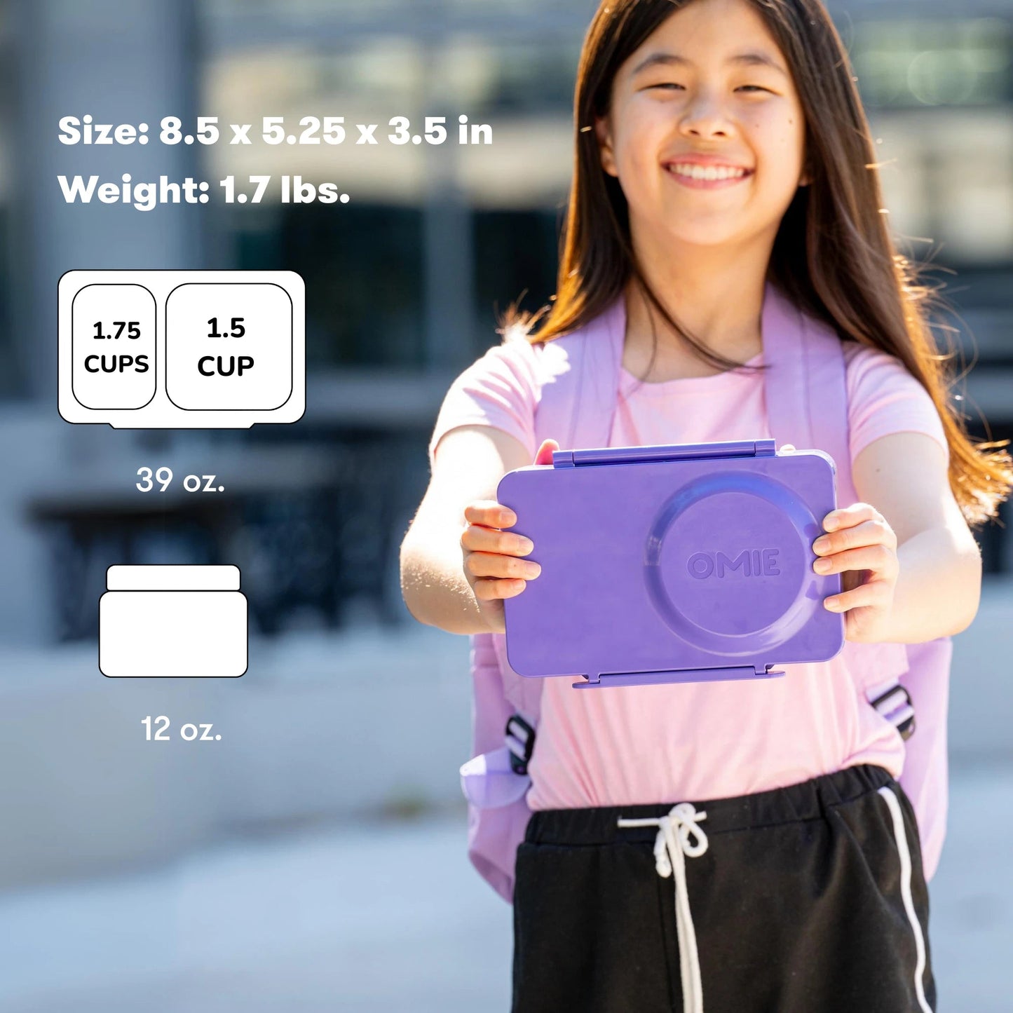 Omiebox - UP Thermally Insulated 2nd Generation Galaxy Purple Bento Lunch Box