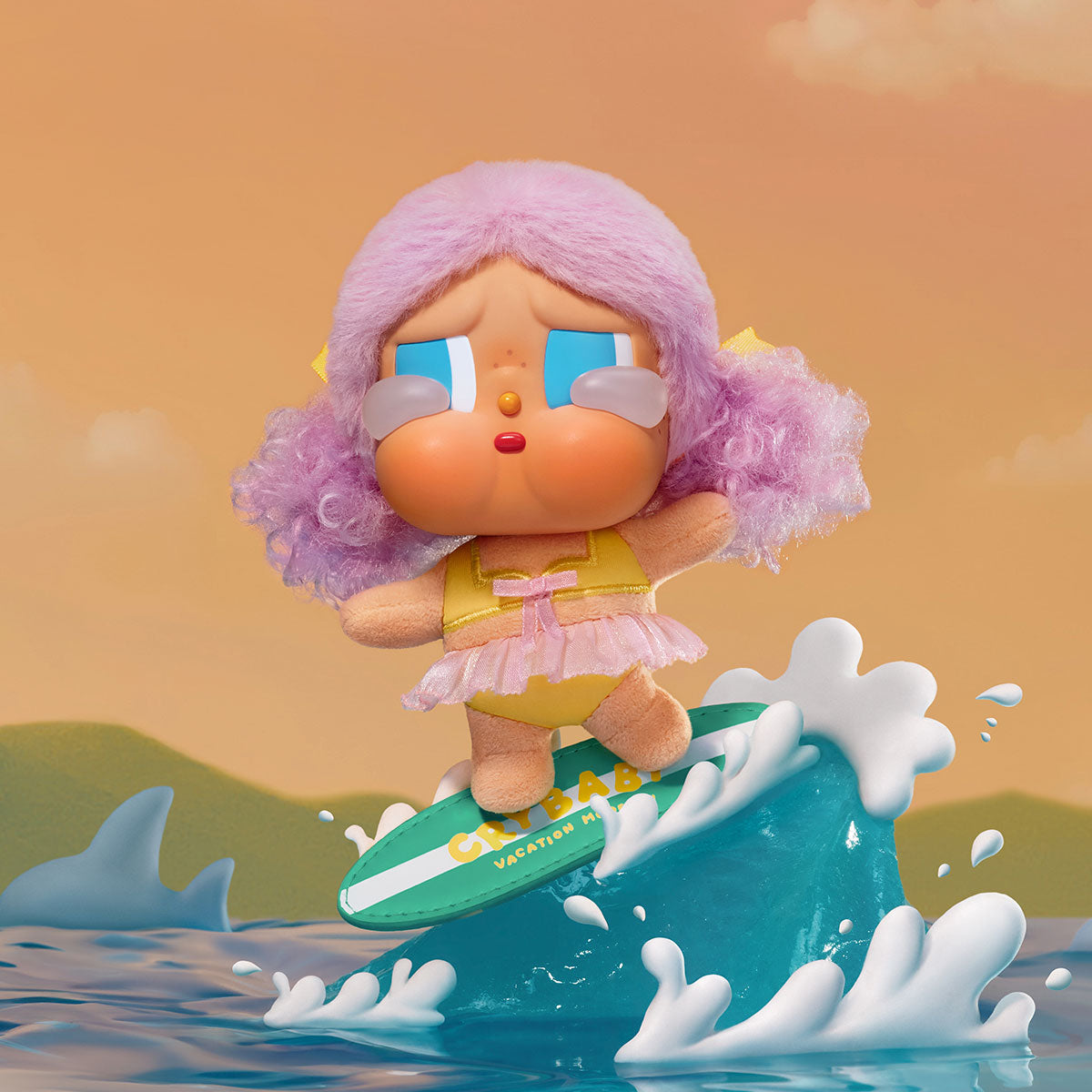 Pop Mart - Original Crybaby Vacation Mode On Series Vinyl Plush Doll Surprise Blind Package
