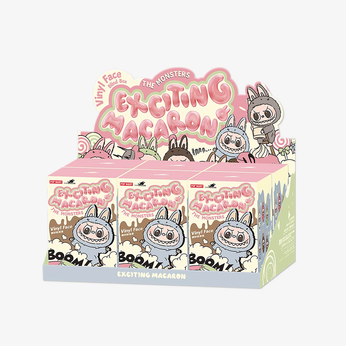 Pop Mart - Original Labubu THE MONSTERS: Exciting Macaron Vinyl Plush Doll Surprise Blindfold
