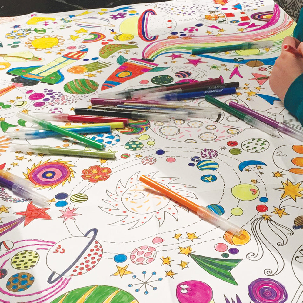Rachel Ellen - To The Moon Giant Coloring Posters