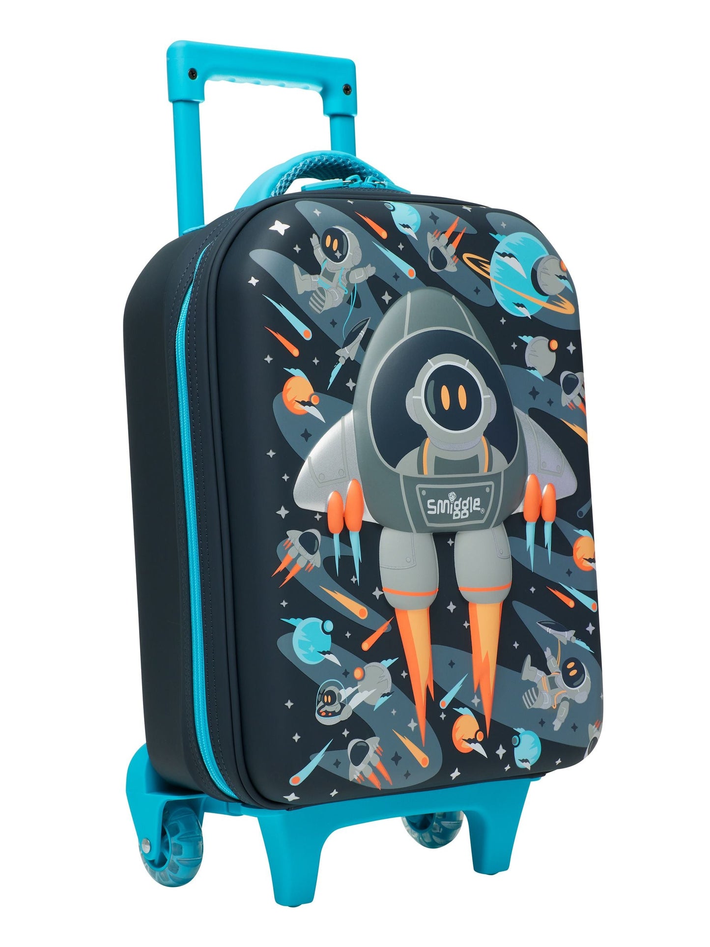 Smiggle - Blast Off Junior Kindergarten and Nursery Wheeled Suitcase