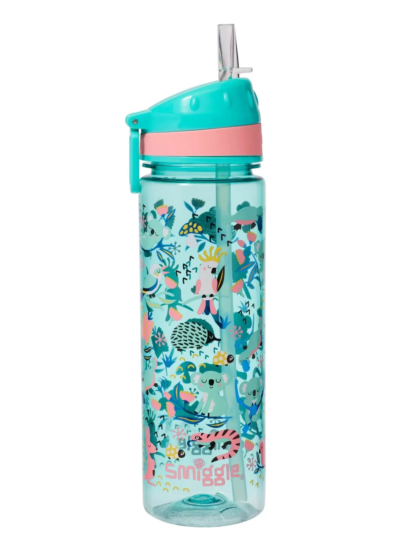 Smiggle - Hi There 650ml BPA-Free Water Bottle with Straw