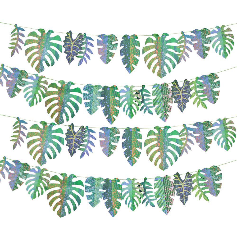 Party Pieces - Explorer Dino Leaf Pattern Hanging Decorations