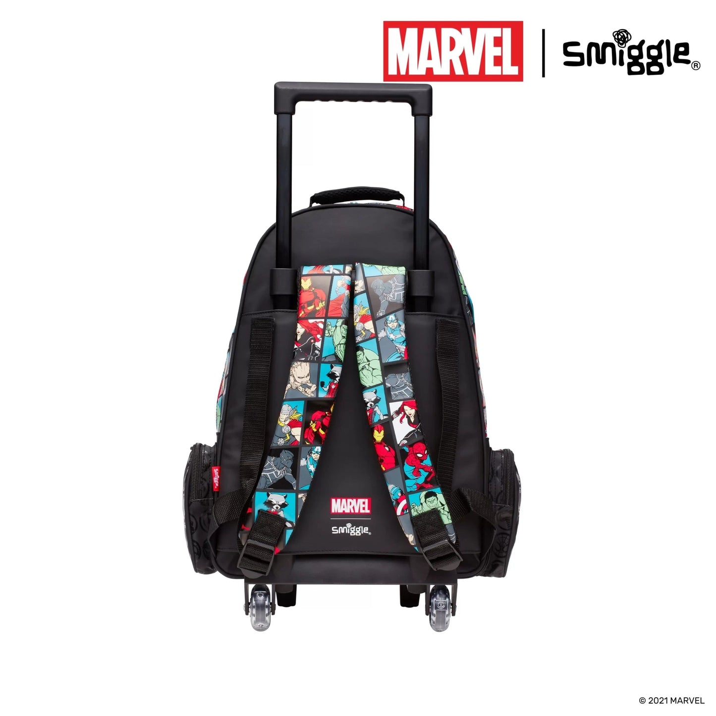Smiggle - Marvel Light-Up Wheeled Trolley Bag
