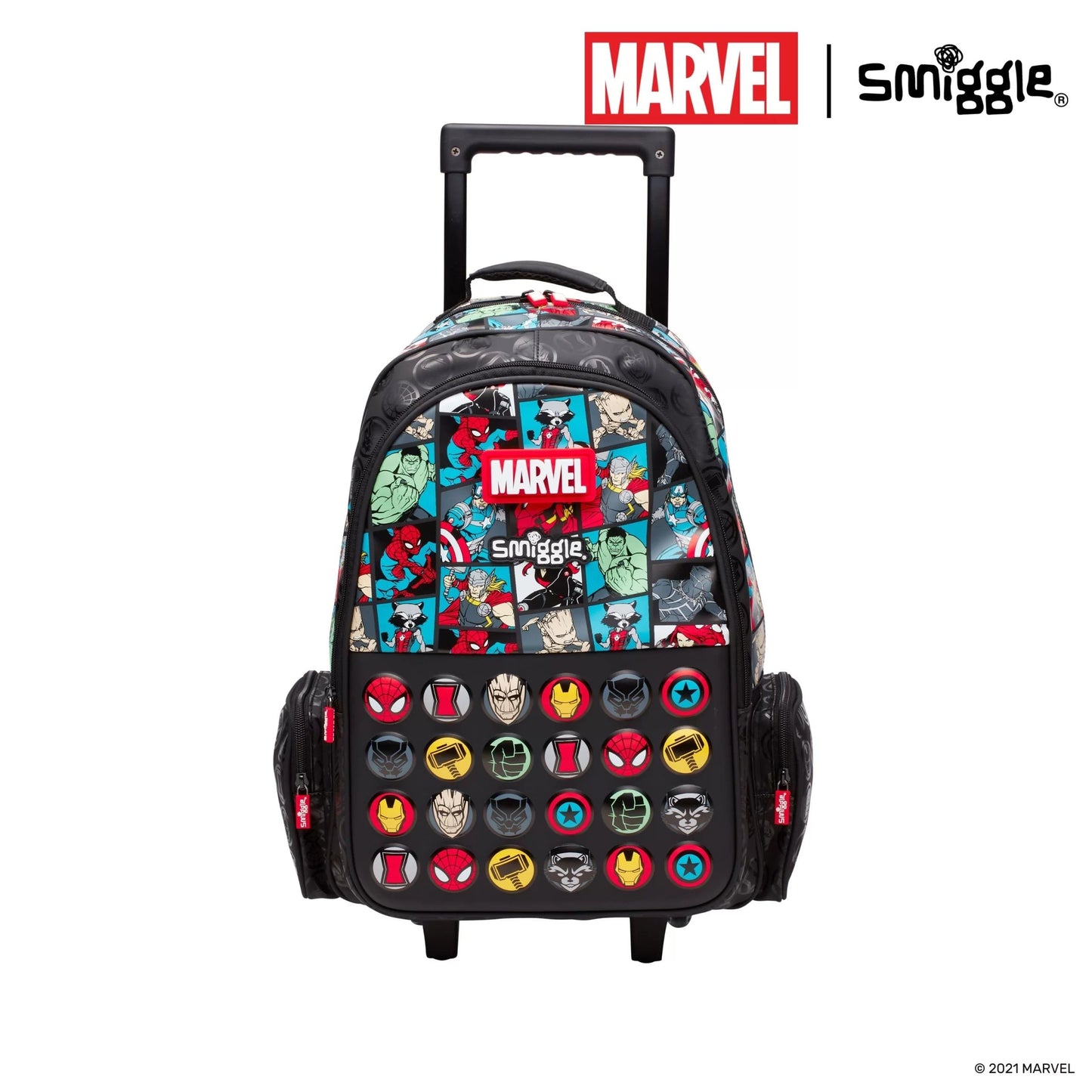 Smiggle - Marvel Light-Up Wheeled Trolley Bag