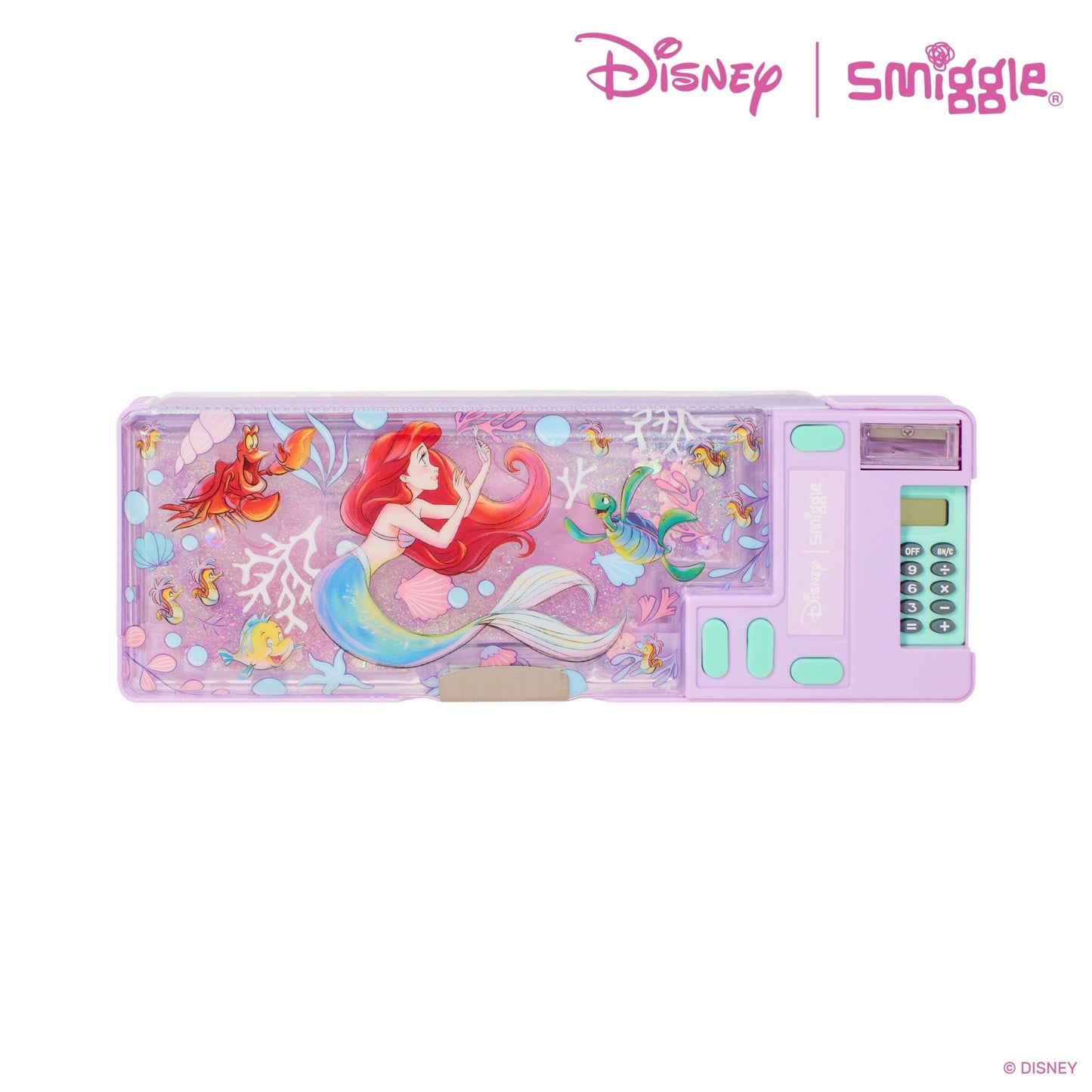 Smiggle – Disney Princess Ariel Automatic Pencil Case with Calculator
