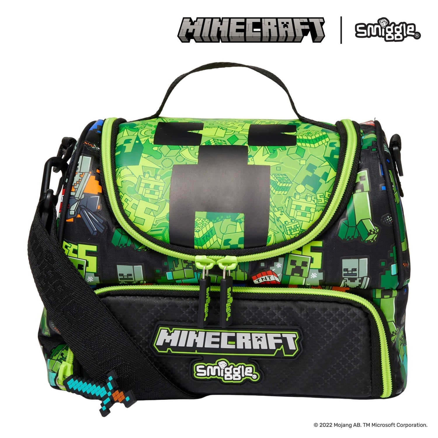Smiggle - Minecraft Çift Katlı Askılı Beslenme Çantası