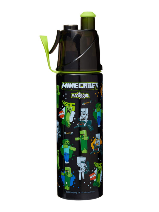 Smiggle - Minecraft Water Spray Steel 500ml Water Bottle