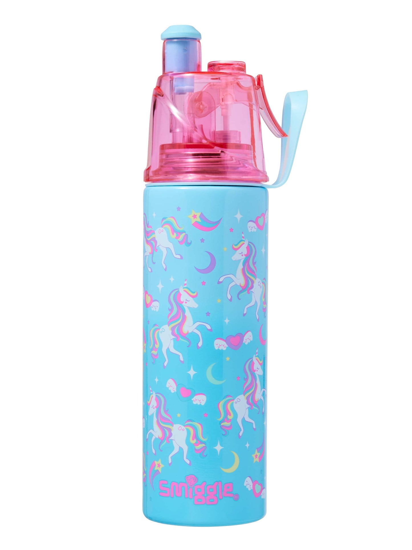 Smiggle - Livin Water Spray Stainless Steel 500ml Water Bottle