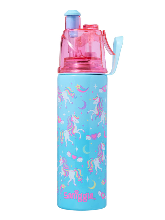 Smiggle - Livin Water Spray Stainless Steel 500ml Water Bottle