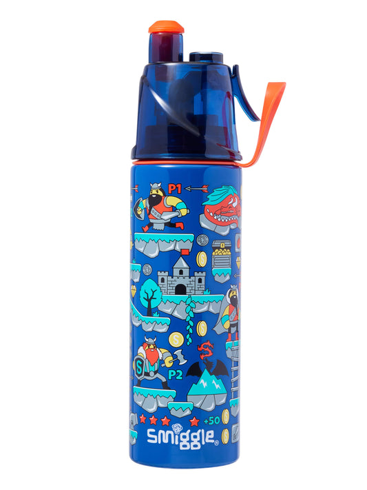 Smiggle - Livin Water Spray Stainless Steel 500ml Water Bottle