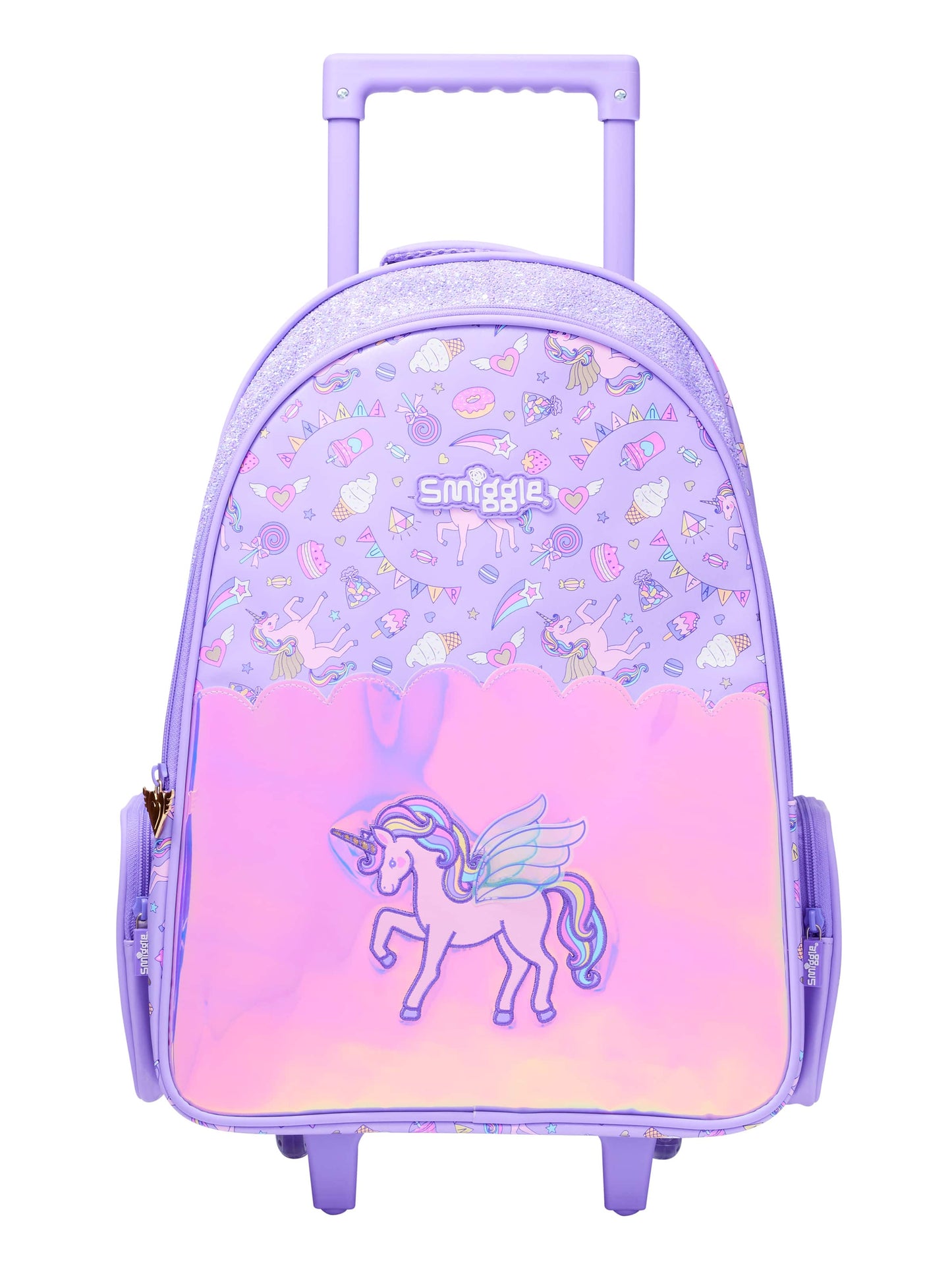 Smiggle - Fun Fair Light-Up Wheeled Trolley Bag