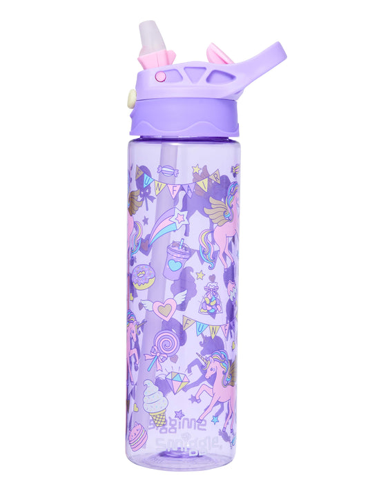 Smiggle - Fun Fair 650 ML Water Bottle with Straw