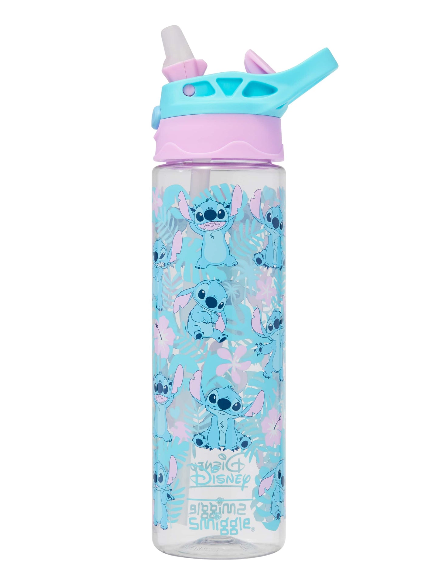 Smiggle - 650 ML Water Bottle with Stitch Straw