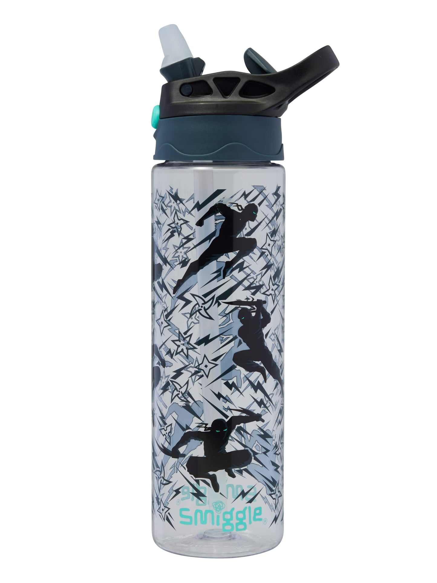 Smiggle - All Stars 650 ML Water Bottle with Straw