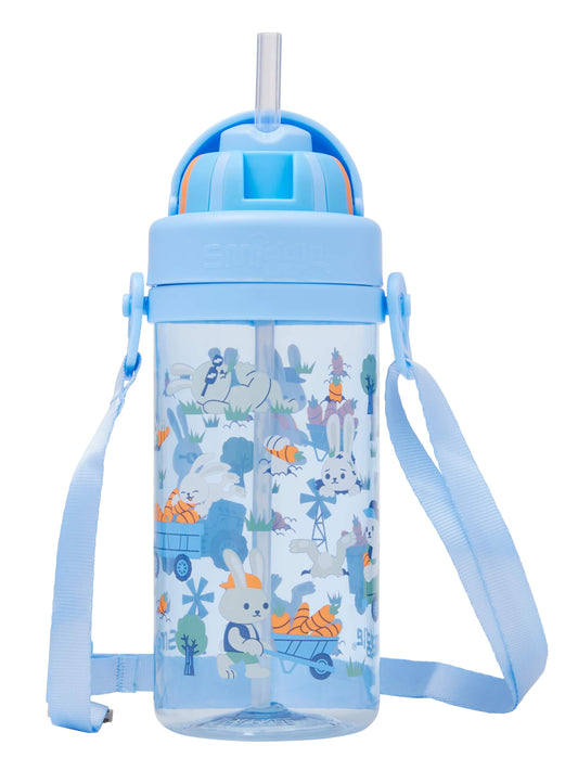 Smiggle - Out &amp; About 400ml Hanging Water Bottle with Straw
