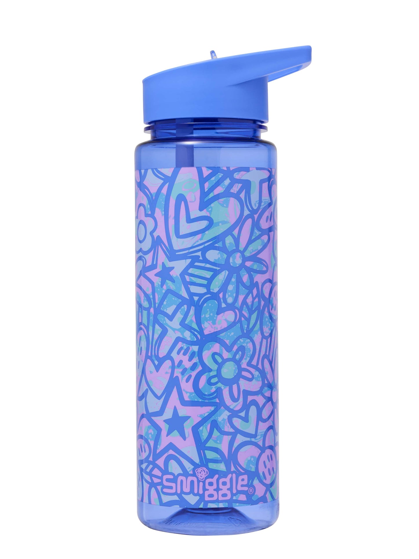 Smiggle - Surreal 650 ML Water Bottle with Straw