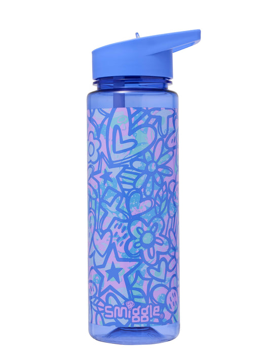 Smiggle - Surreal 650 ML Water Bottle with Straw
