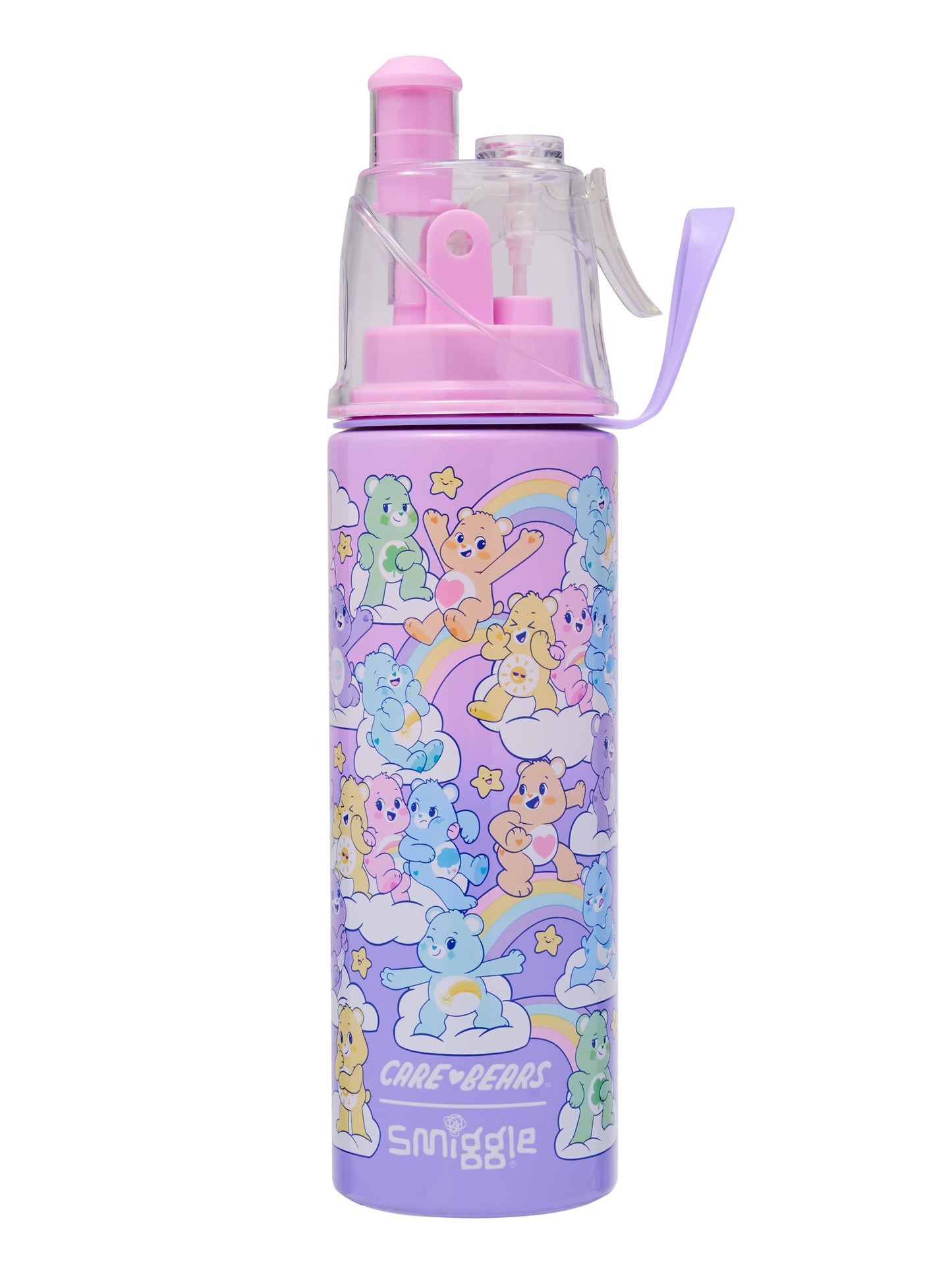 Smiggle - Care Bears Water Spray Stainless Steel 500ml Water Bottle