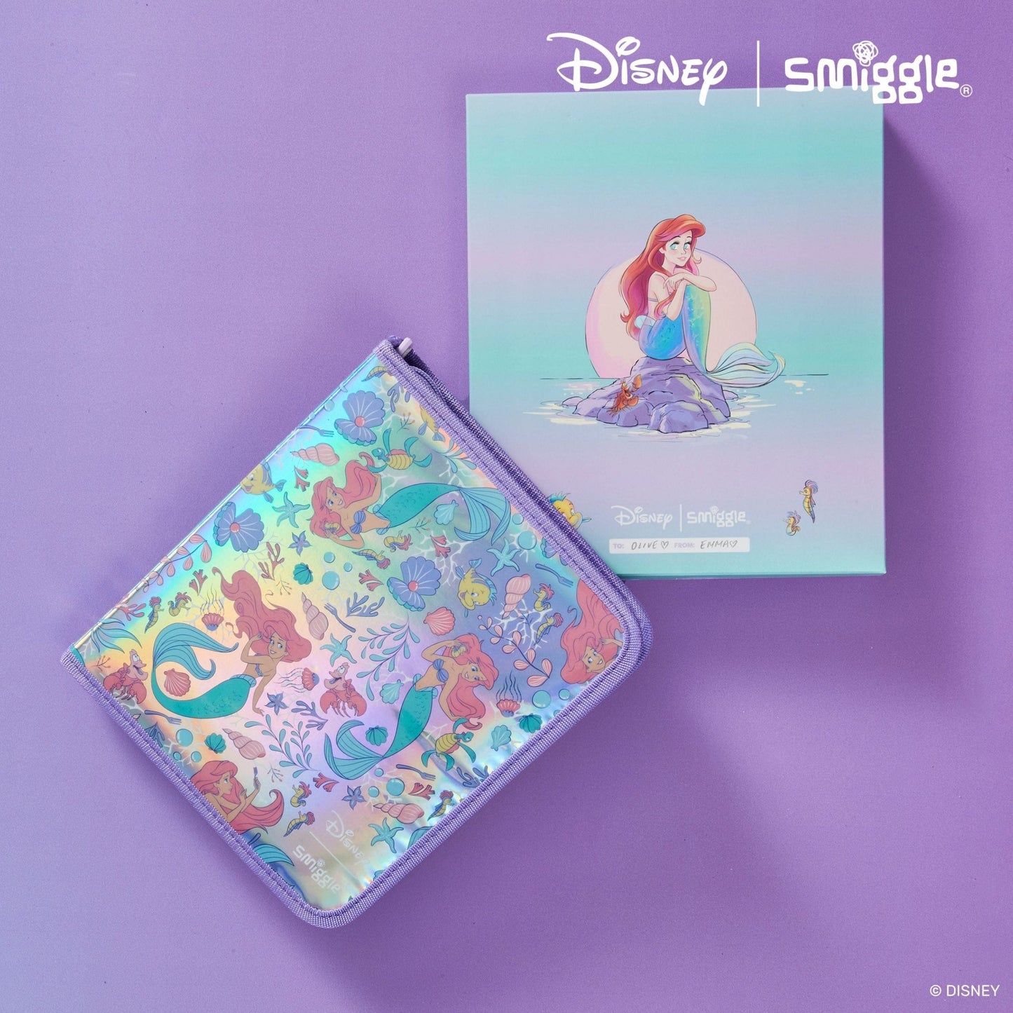 Smiggle - Disney Princess Pencil Case and Paints Stationery Set Kit