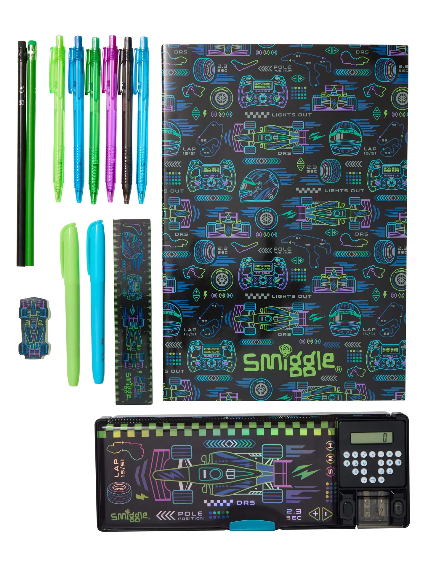 Smiggle - Wonderland Stationery Set and Automatic Pencil Case