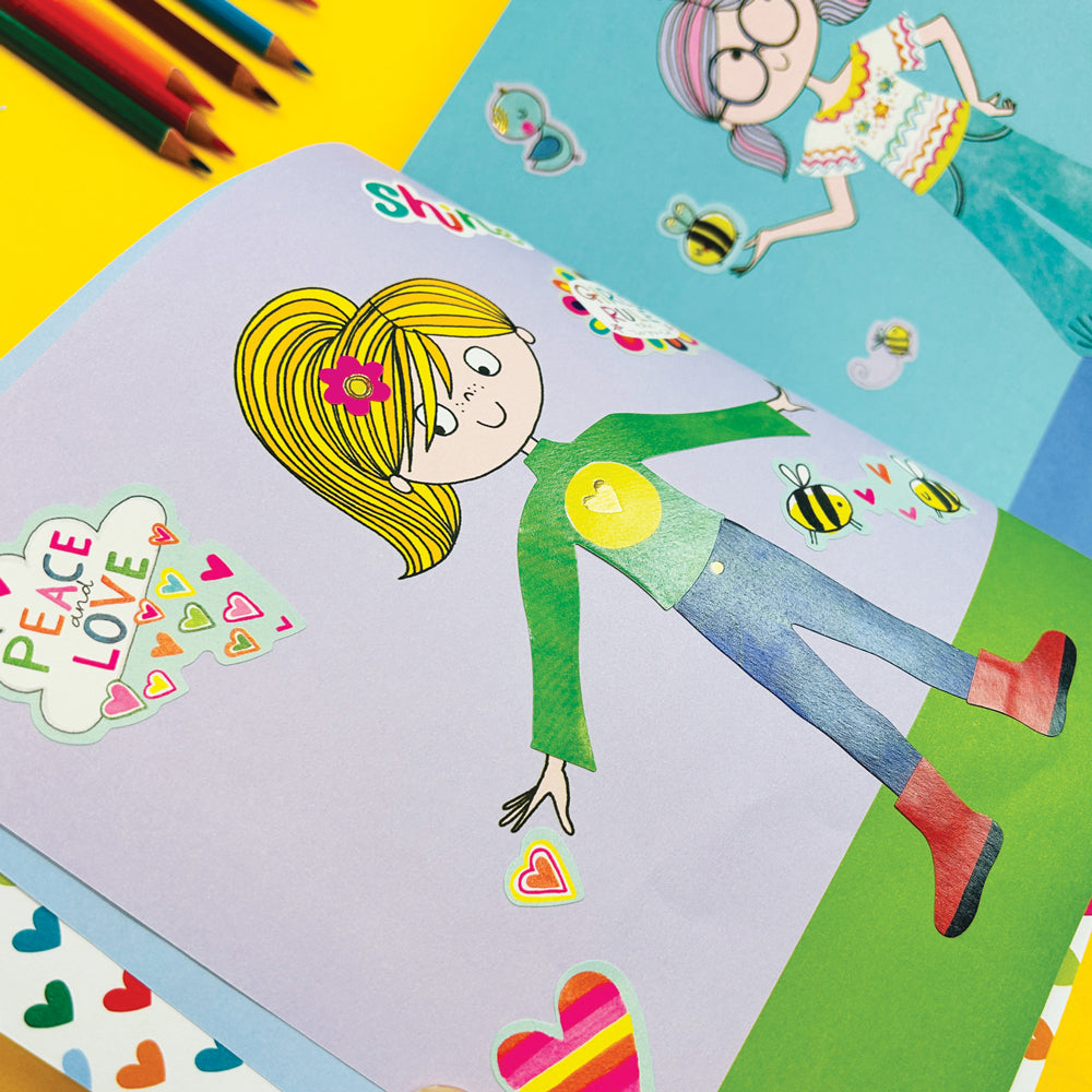 Rachel Ellen - Girl Power Sticker Scene Coloring and Activity Book