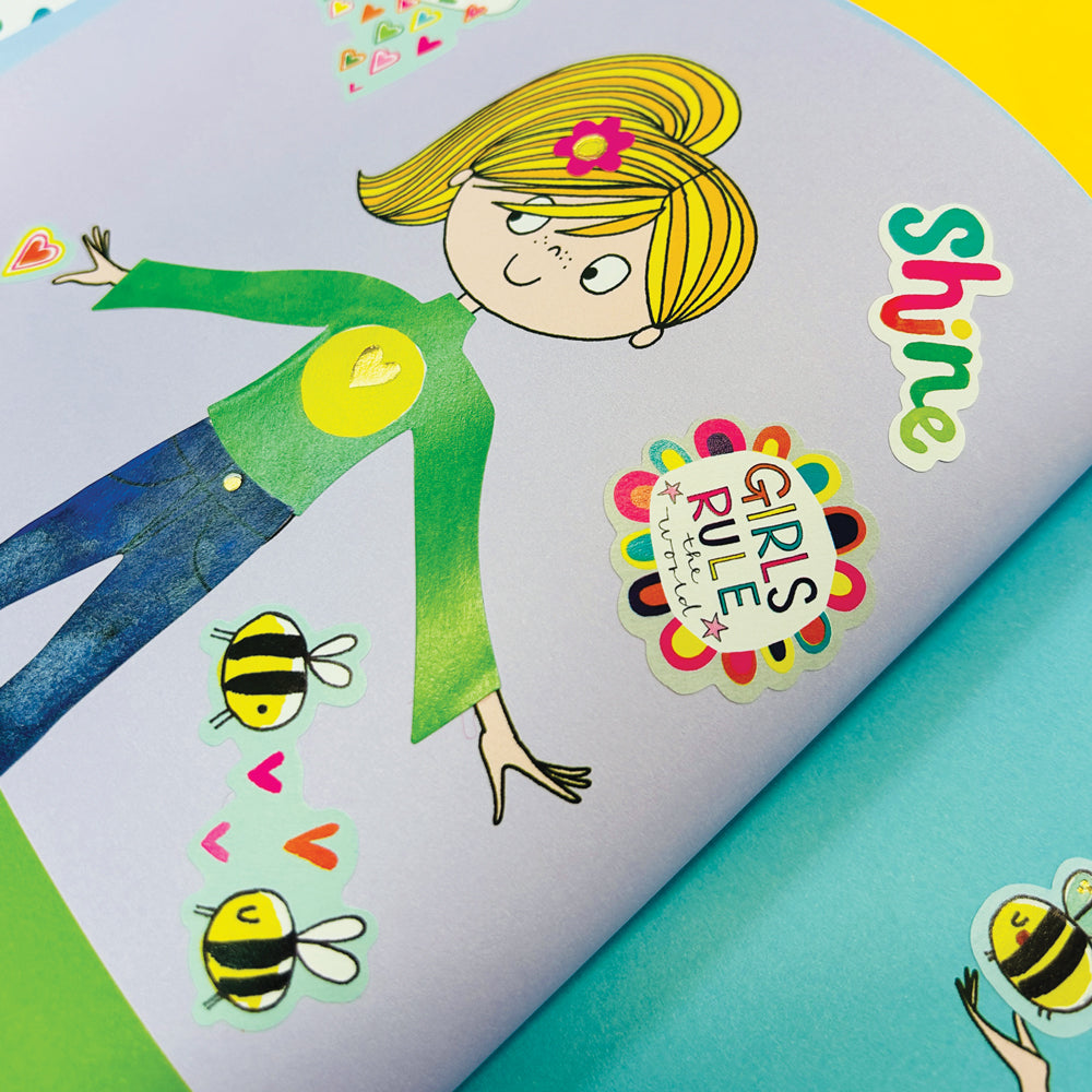 Rachel Ellen - Girl Power Sticker Scene Coloring and Activity Book