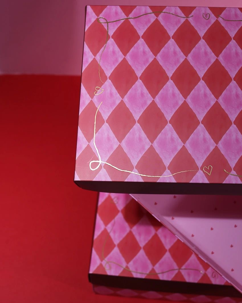 Dinossi - Pink Plaid Gift Box