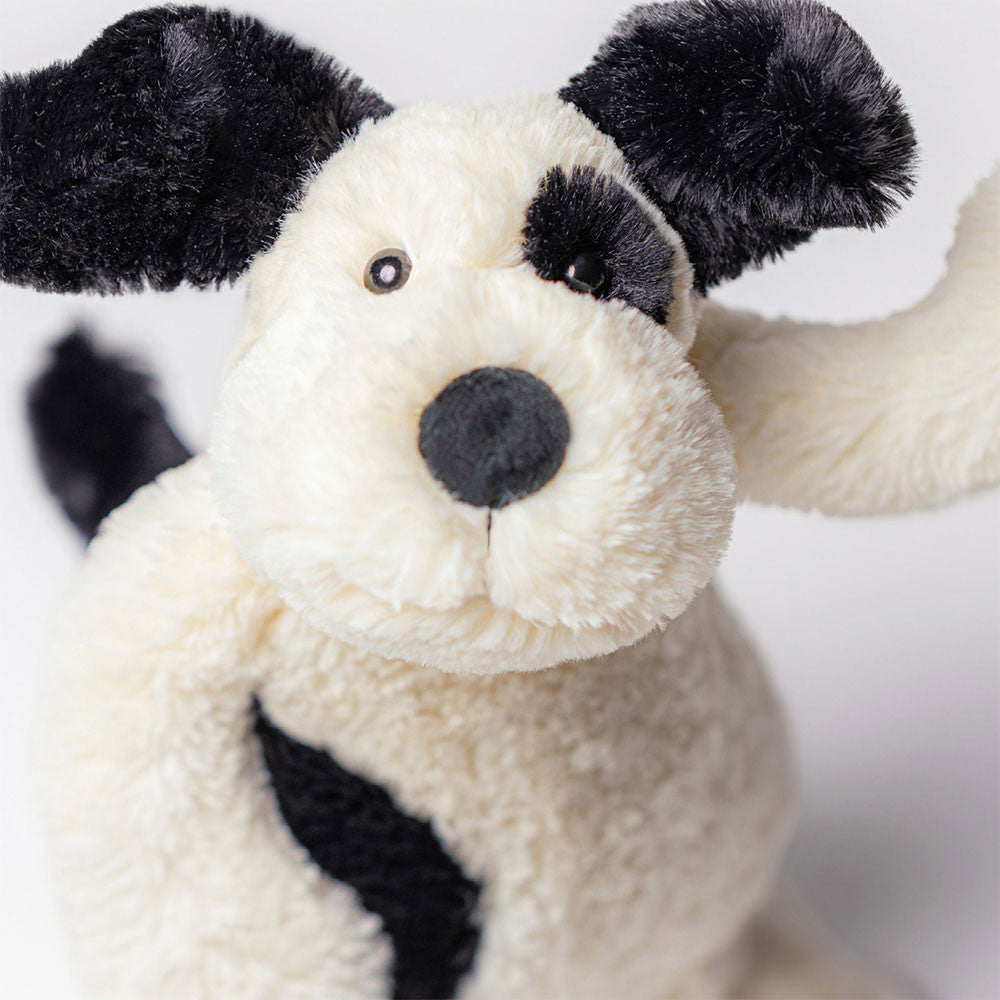 JellyCat - Bashful Black & Cream Puppy Plush Toy 31 cm