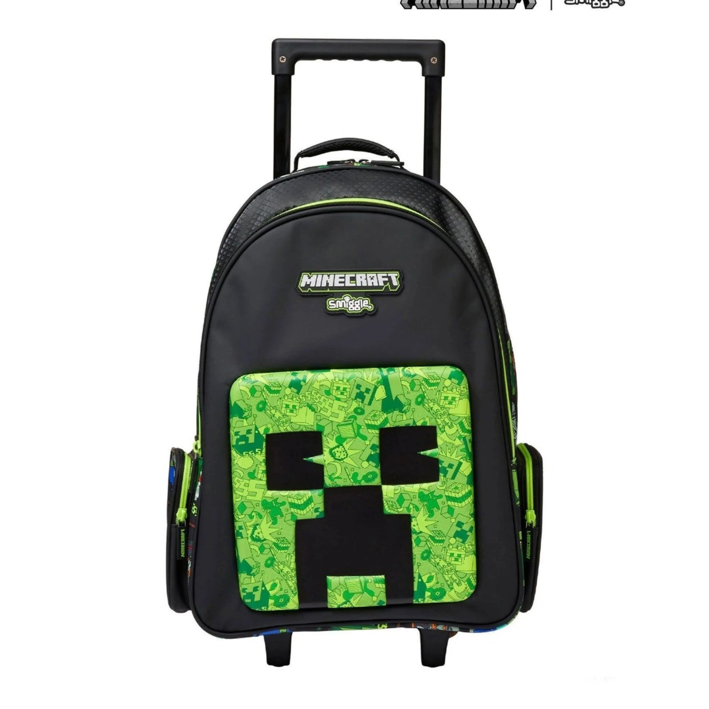 Smiggle - Minecraft Light-Up Wheeled Trolley Bag