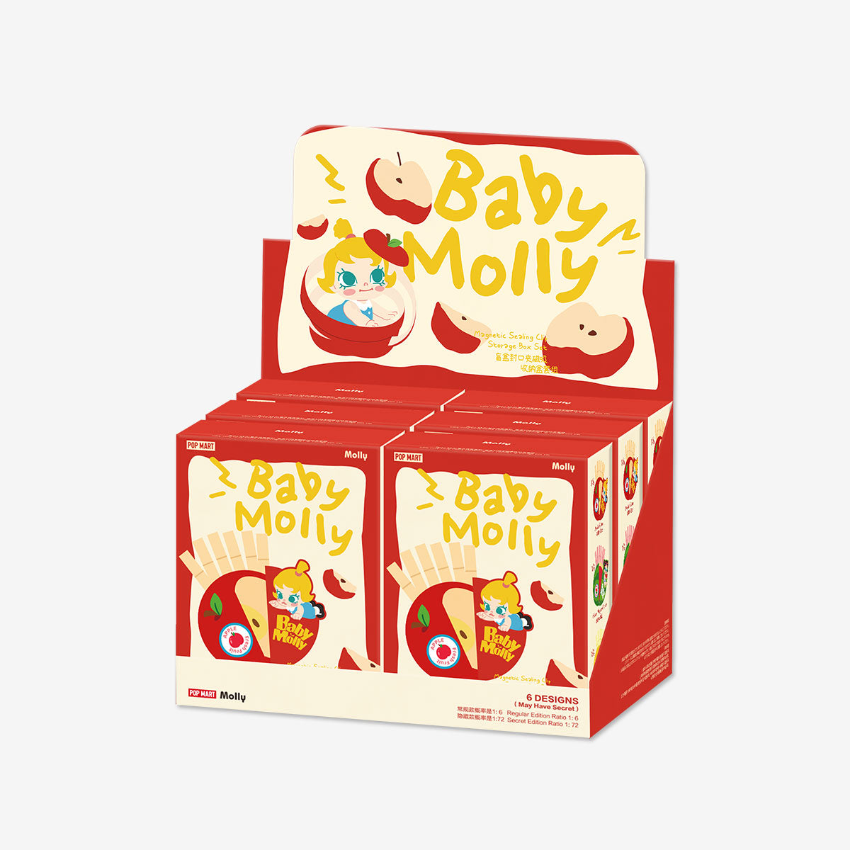 Pop Mart - Original Baby Molly Fruit Flavor Series Magnetic Lock Storage Box Set