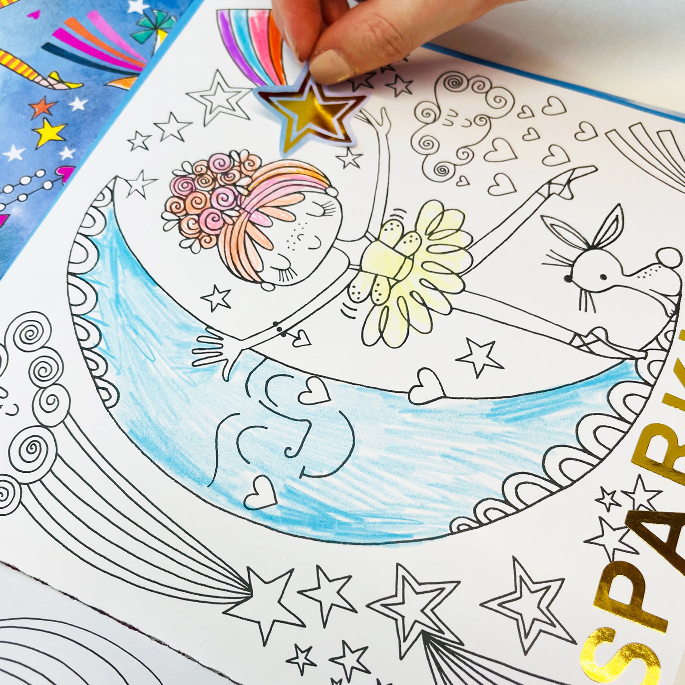 Rachel Ellen - Moondance Sticker Scene Coloring and Activity Book