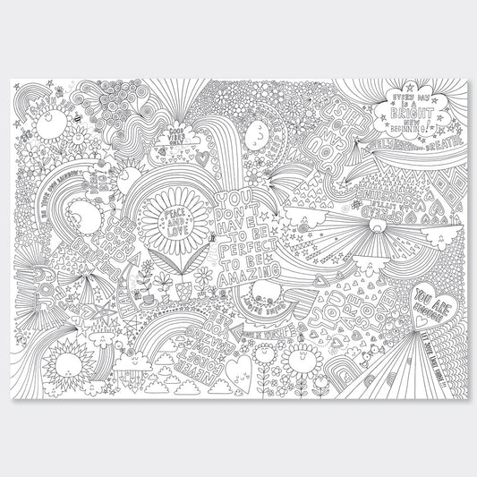 Rachel Ellen - Positive Vibes Giant Coloring Posters