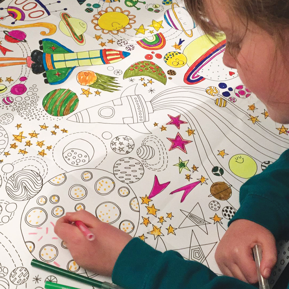 Rachel Ellen - To The Moon Giant Coloring Posters